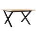 Table basse cadre en X 60x60x40 cm bois de pin massif et fonte - Photo n°6