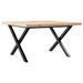 Table basse cadre en X 70x70x40,5cm bois de pin massif et fonte - Photo n°2