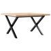 Table basse cadre en X 70x70x40,5cm bois de pin massif et fonte - Photo n°6