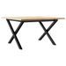 Table basse cadre en X 70x70x40 cm bois de pin massif et fonte - Photo n°6