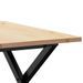 Table basse cadre en X 70x70x40 cm bois de pin massif et fonte - Photo n°7