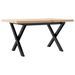 Table basse cadre en X 80x50x40,5cm bois de pin massif et fonte - Photo n°2