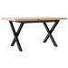 Table basse cadre en X 80x50x40,5cm bois de pin massif et fonte - Photo n°6