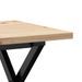 Table basse cadre en X 80x50x40,5cm bois de pin massif et fonte - Photo n°7