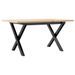 Table basse cadre en X 80x50x40 cm bois de pin massif et fonte - Photo n°6