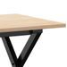 Table basse cadre en X 80x50x40 cm bois de pin massif et fonte - Photo n°7