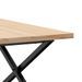 Table basse cadre en X 80x80x45,5cm bois de pin massif et fonte - Photo n°7