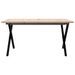 Table basse cadre en X 80x80x45 cm bois de pin massif et fonte - Photo n°4