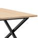 Table basse cadre en X 80x80x45 cm bois de pin massif et fonte - Photo n°7