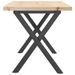 Table basse cadre en X 90x40x45,5cm bois de pin massif et fonte - Photo n°5