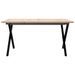 Table basse cadre en X 90x90x45 cm bois de pin massif et fonte - Photo n°4