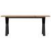 Table basse cadre en Y 110x40x45,5 cm bois de pin massif fonte - Photo n°4