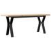 Table basse cadre en Y 110x40x45,5 cm bois de pin massif fonte - Photo n°6