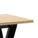 Table basse cadre en Y 110x40x45 cm bois de pin massif et fonte - Photo n°7