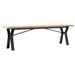 Table basse cadre en Y 160x40x45,5 cm bois de pin massif fonte - Photo n°2