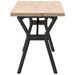 Table basse cadre en Y 160x40x45,5 cm bois de pin massif fonte - Photo n°5