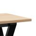 Table basse cadre en Y 160x40x45 cm bois de pin massif et fonte - Photo n°7