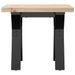 Table basse cadre en Y 40x40x35,5cm bois de pin massif et fonte - Photo n°4