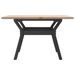 Table basse cadre en Y 60x60x40 cm bois de pin massif et fonte - Photo n°5