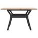 Table basse cadre en Y 70x70x40 cm bois de pin massif et fonte - Photo n°5