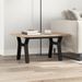 Table basse cadre en Y 80x50x40,5cm bois de pin massif et fonte - Photo n°3