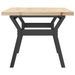 Table basse cadre en Y 80x50x40,5cm bois de pin massif et fonte - Photo n°5