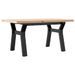 Table basse cadre en Y 80x50x40,5cm bois de pin massif et fonte - Photo n°6