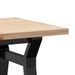 Table basse cadre en Y 80x50x40,5cm bois de pin massif et fonte - Photo n°7