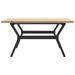 Table basse cadre en Y 90x90x45,5cm bois de pin massif et fonte - Photo n°5