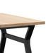 Table basse cadre en Y 90x90x45,5cm bois de pin massif et fonte - Photo n°7