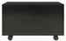 Table basse carrée à roulettes bois noir brillant Bella 60 cm - Photo n°4