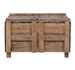 Table basse carrée avec coffre bois massif recyclé foncé Nova 65 cm - Photo n°2