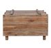 Table basse carrée avec coffre bois massif recyclé foncé Nova 65 cm - Photo n°3