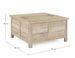 Table basse carrée avec rangement en bois avec motifs Mabel L 80 cm - Photo n°7