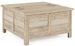 Table basse carrée avec rangement en bois avec motifs Mabel L 80 cm - Photo n°2