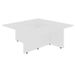 Table basse carrée bois blanc Maite 79 cm - Photo n°1