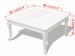 Table basse carrée bois blanc brillant Mento 80 cm - Photo n°5