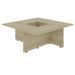 Table basse carrée bois chêne clair Maite 79 cm - Photo n°1