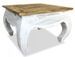 Table basse carrée bois de récupération clair et blanc Miness - Photo n°1