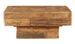 Table basse carrée bois de traverses clair Mousty 70 cm - Photo n°2