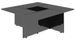 Table basse carrée bois noir brillant Maite 79 cm - Photo n°1