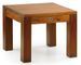 Table basse carrée en bois d'acajou massif 1 tiroir FALKANE 60 cm - Photo n°1