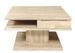 Table basse carrée en bois de chêne blanchi 2 tiroirs Kalido 90 cm - Photo n°3