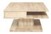Table basse carrée en bois de chêne blanchi 2 tiroirs Kalido 90 cm - Photo n°5