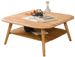 Table basse carrée en bois de chêne massif Kundy 90 cm - Photo n°2