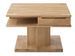 Table basse carrée en bois de chêne naturel 2 tiroirs Kalido 90 cm - Photo n°1