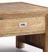 Table basse carrée en bois massif de Mindy naturel 1 tiroir Mazari 60 cm - Photo n°2