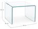 Table basse carrée en verre transparent Iris - Lot de 2 - Photo n°3
