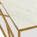 Table basse carrée marbre blanc et pieds métal doré Ozuli 99 cm - Photo n°5