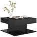 Table basse carrée Noir brillant 57x57x30 cm Konda - Photo n°1